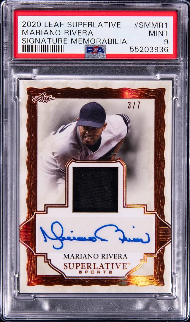 2020 Leaf Mariano Rivera Superlative Signature Memorabilia #SMMR1 card image