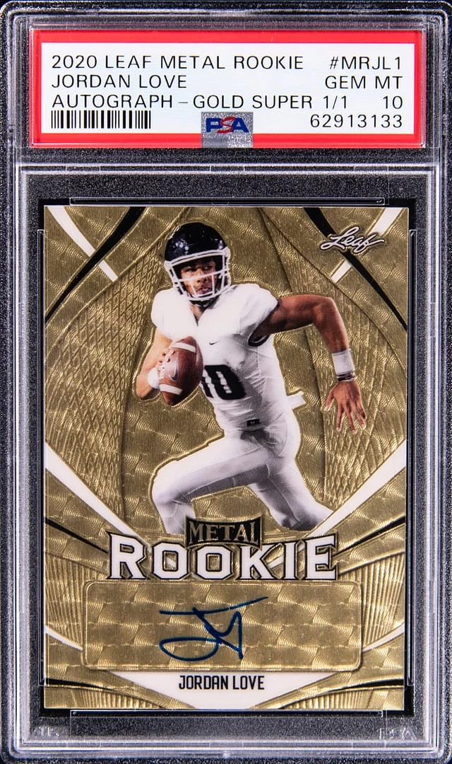 2020 Leaf Metal Jordan Love Autograph Gold Super 1/1 #MRJL1 card image