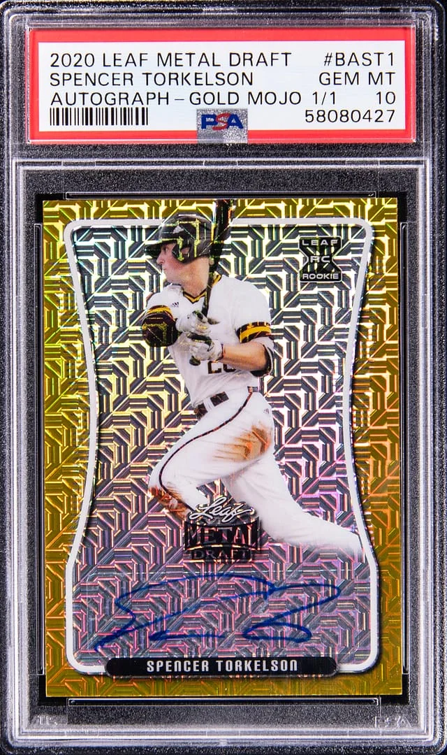 2020 Leaf Metal Spencer Torkelson Draft Autograph Gold Mojo #BAST1 card image