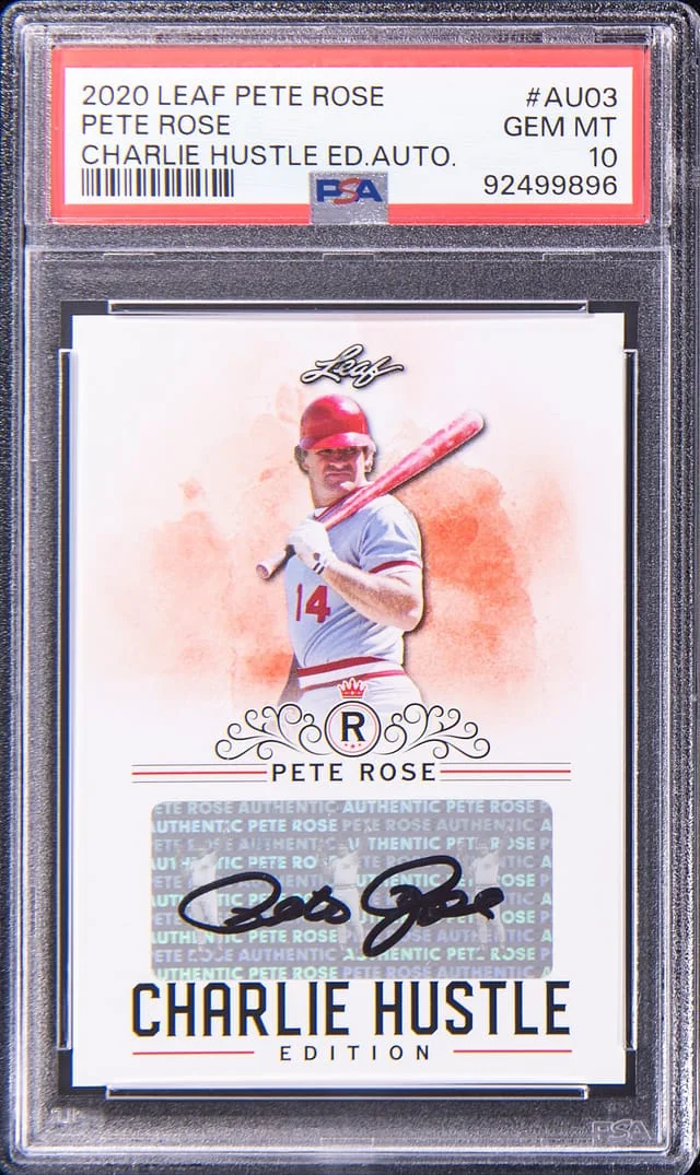 2020 Leaf Pete Rose Charlie Hustle Edition Autograph #AU-03 card image