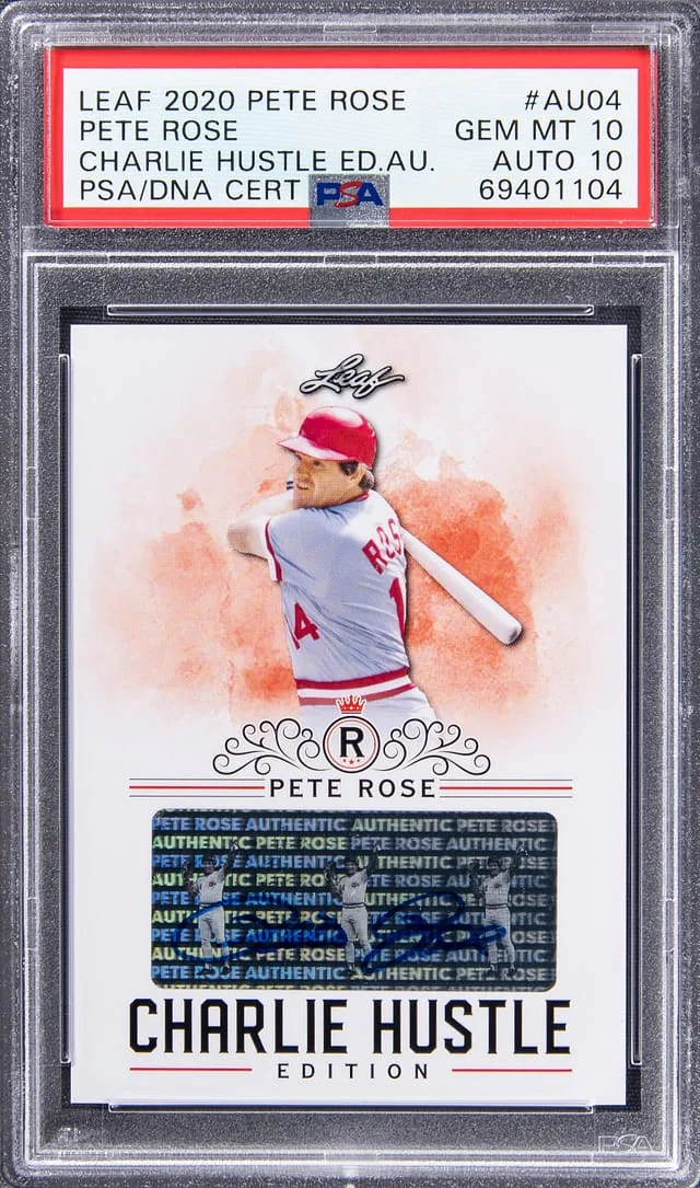 2020 Leaf Pete Rose Charlie Hustle Edition Autograph #AU-04 card image