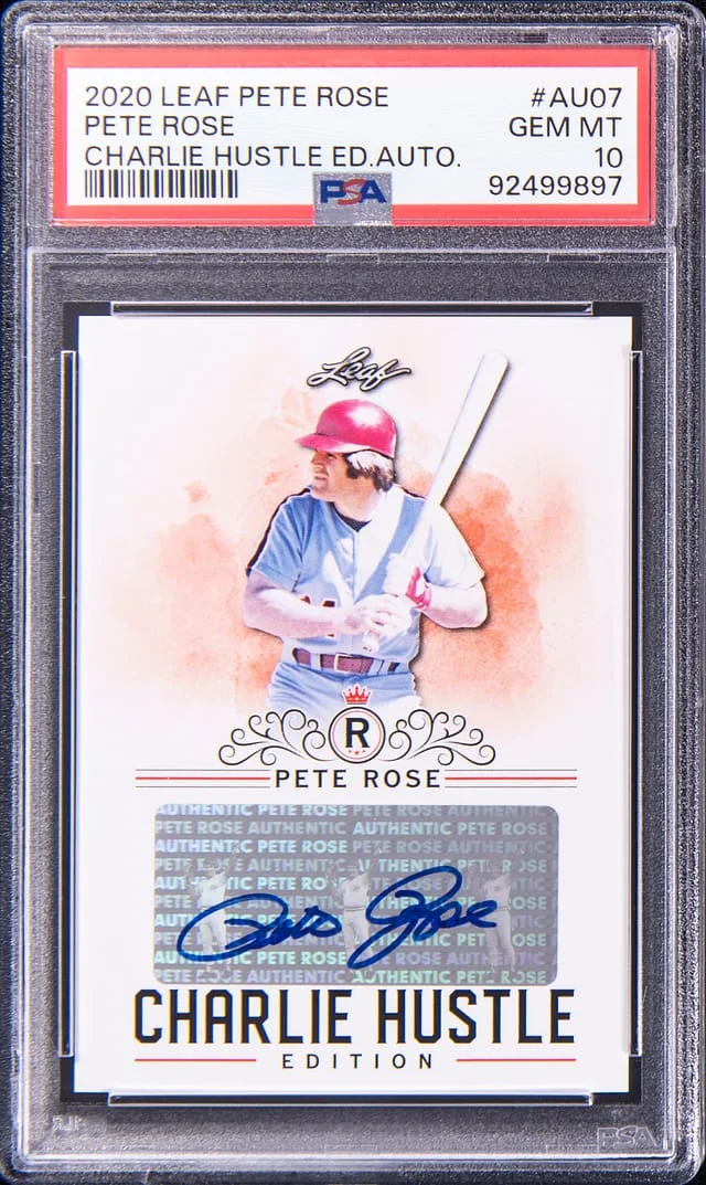 2020 Leaf Pete Rose Charlie Hustle Edition Autograph #AU-07 card image