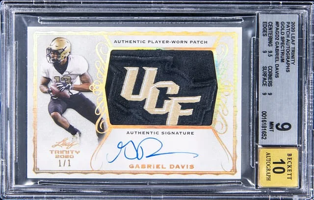 2020 Leaf Trinity Gabriel Davis Patch Autograph Gold Spectrum #PA-GD2 card image
