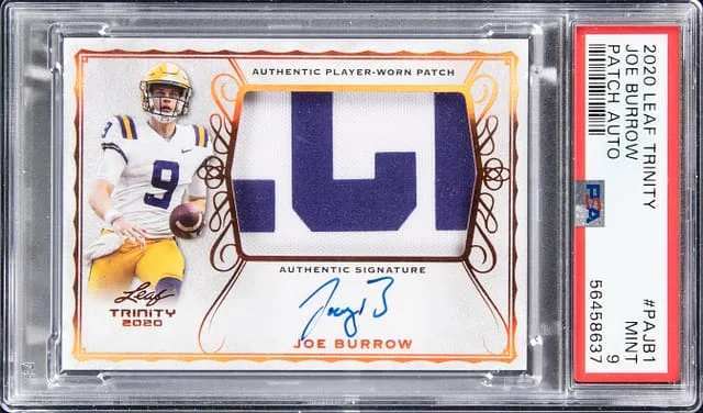 2020 Leaf Trinity Joe Burrow Patch Autograph #PA-JB1 card image