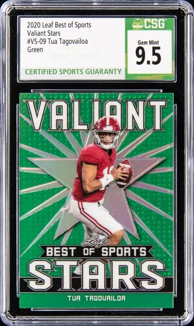 2020 Leaf Tua Tagovailoa Best Of Sports Green #Vs09 card image