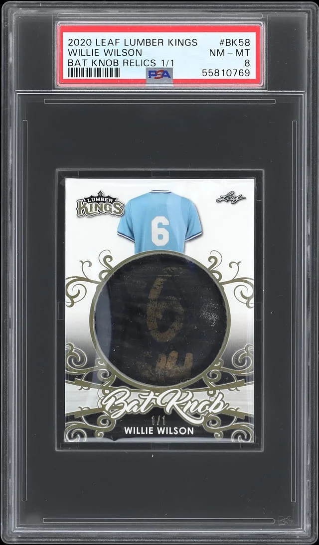 2020 Leaf Willie Wilson Lumber Kings Bat Knob Relics #BK58 card image