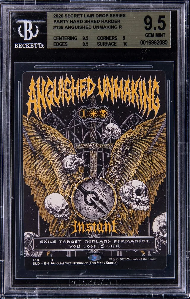 2020 Magic The Gathering Secret Lair Drop Series Party Hard Shred Harder Anguished Unmaking R #138 card image