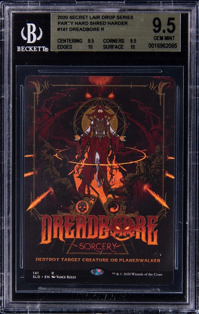 2020 Magic The Gathering Secret Lair Drop Series Party Hard Shred Harder Dreadbore R #141 card image