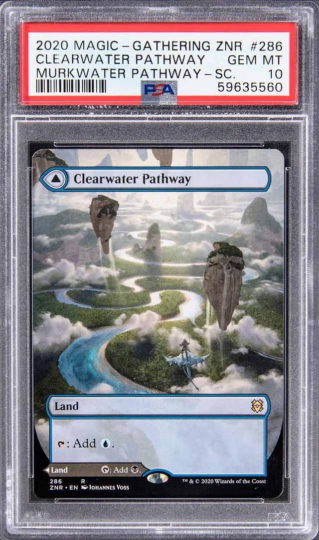 2020 Magic: The Gathering Zendikar Rising Rare Murkwater Pathway Clearwater Pathway #286 card image