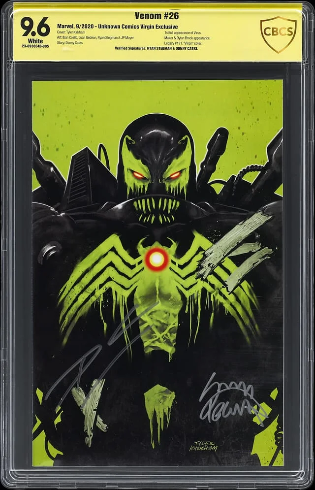2020 Marvel) - CBCS Signature Series Signed by Ryan Stegman, Donny Cates, Unknown Comics Virgin Exclusive #9.6 card image