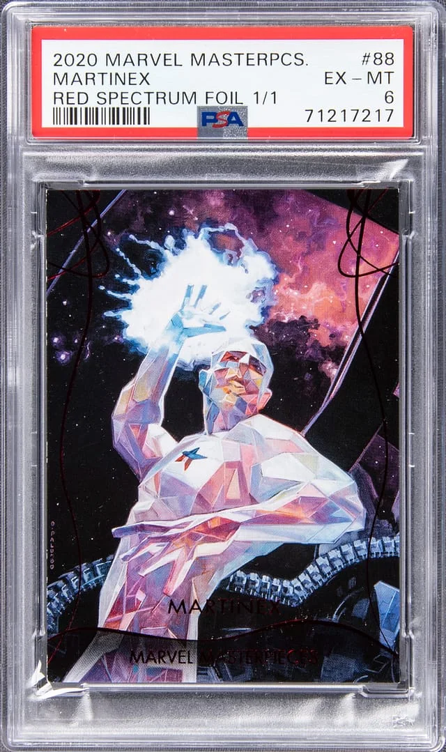 2020 Marvel Masterpieces Red Spectrum Foil Martinex #88 card image