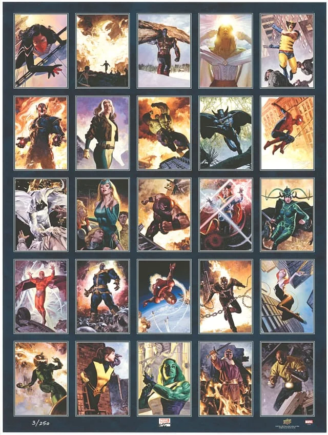 2020 Marvel Masterpieces Retrospective Print - 18 x UDA COA #24 card image