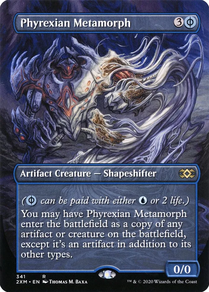 2020 Double Masters Phyrexian Metamorph [Extended Art] rare #341 rare card image