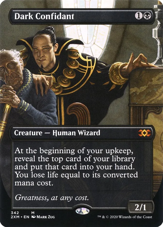 2020 Double Masters Dark Confidant mythic #342 mythic card image