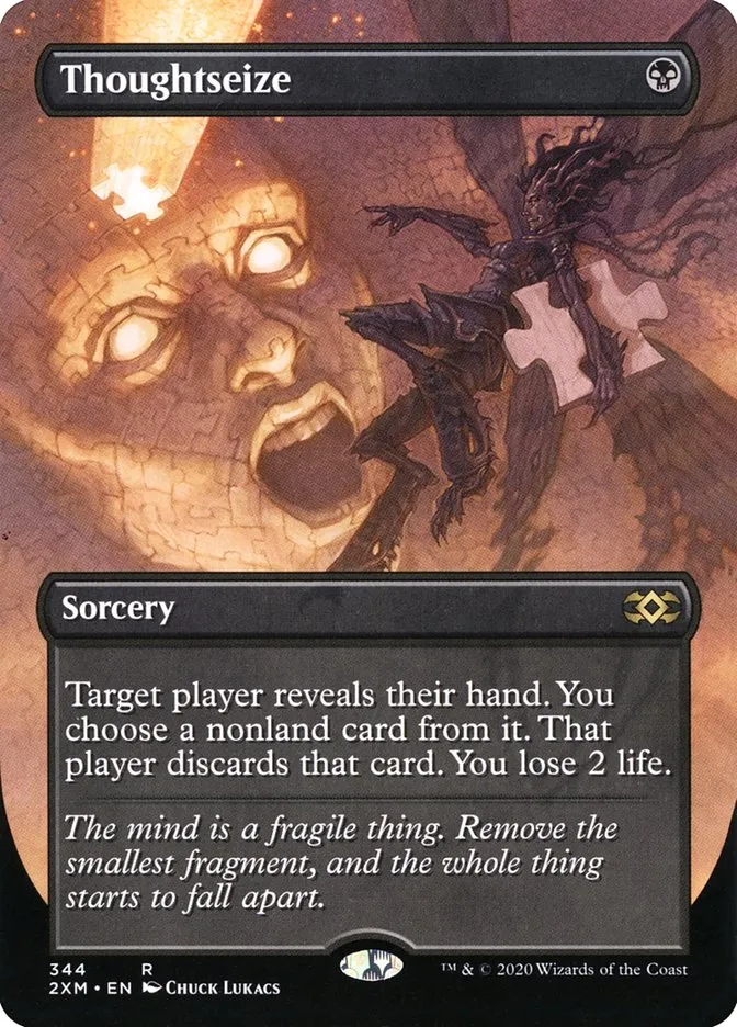 2020 Double Masters Thoughtseize [Borderless] rare #344 rare card image