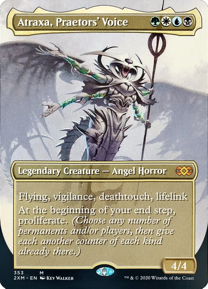 2020 Double Masters Atraxa, Praetors' Voice [Extended Art] mythic #353 mythic card image