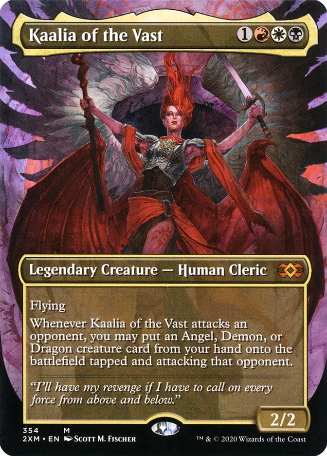 2020 Double Masters Kaalia of the Vast #354 mythic card image