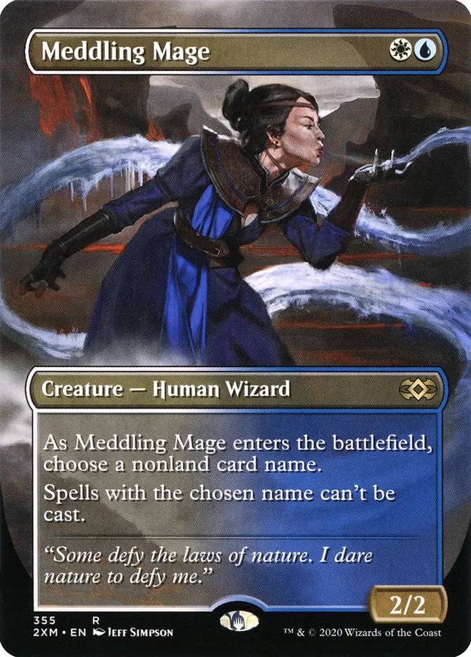 2020 Double Masters Meddling Mage rare #355 rare card image