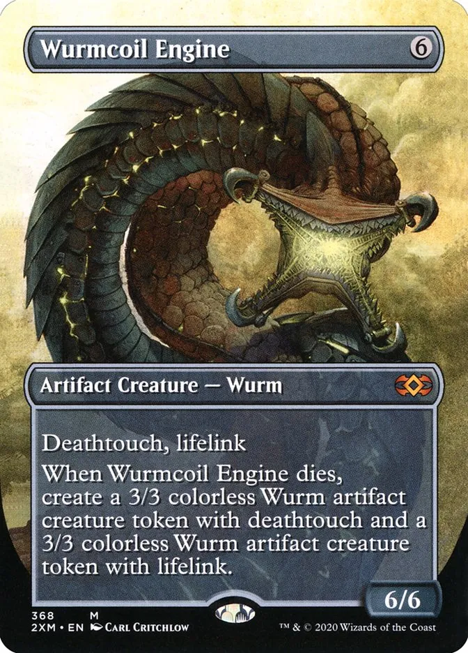 2020 Double Masters Wurmcoil Engine #368 mythic card image