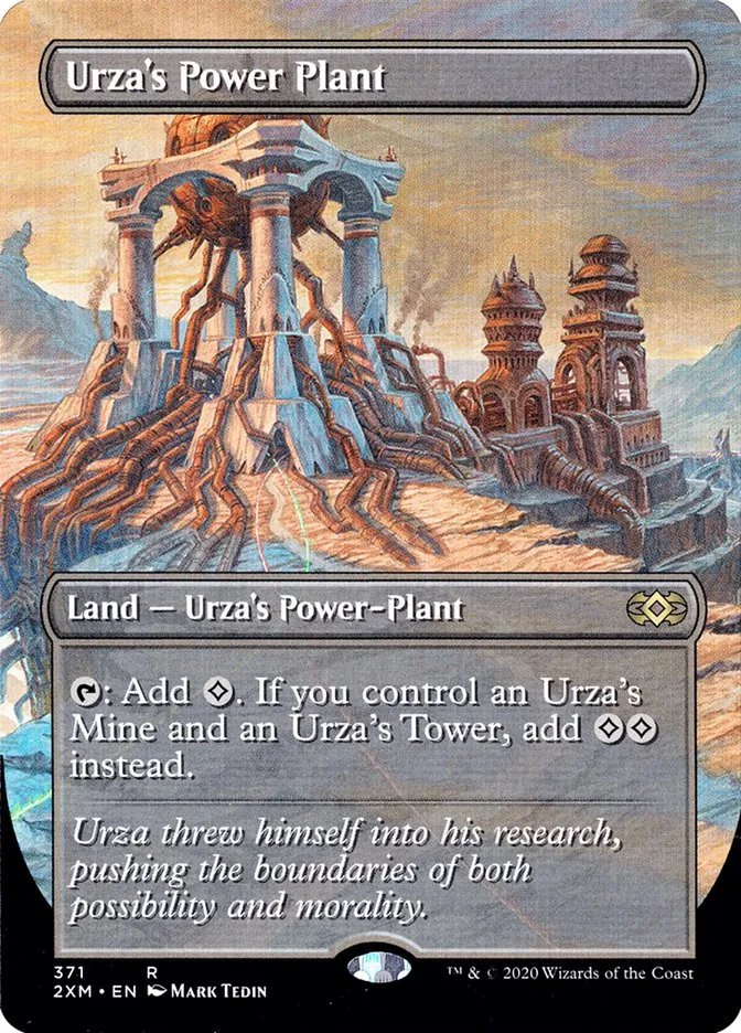2020 Double Masters Urza's Power Plant [Extended Art] rare #371 rare card image
