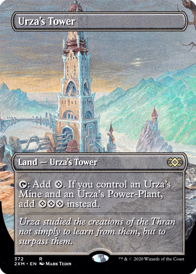 2020 Double Masters Urza's Tower [Extended Art] rare #372 rare card image