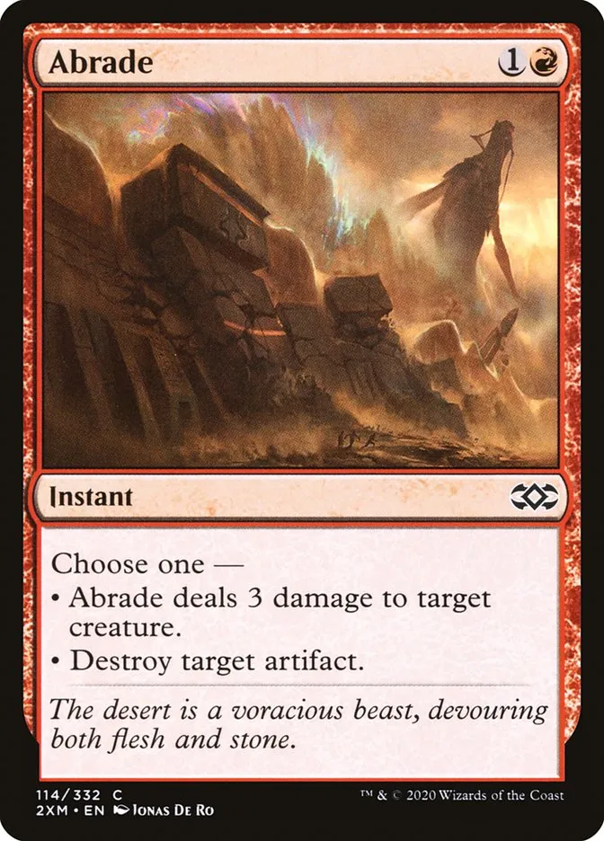 2020 Double Masters Abrade common #114 common card image