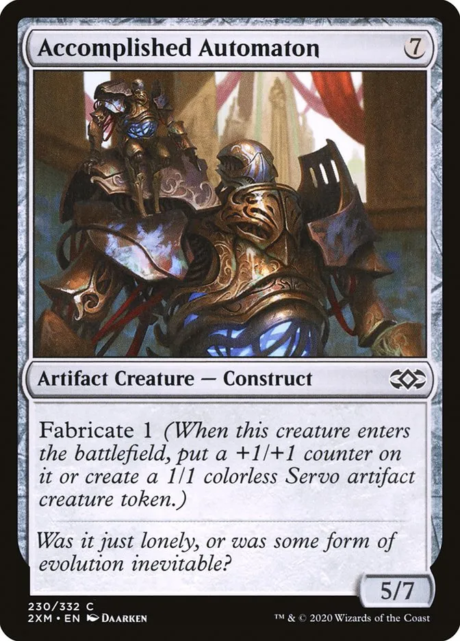 2020 Double Masters Accomplished Automaton #230 common card image