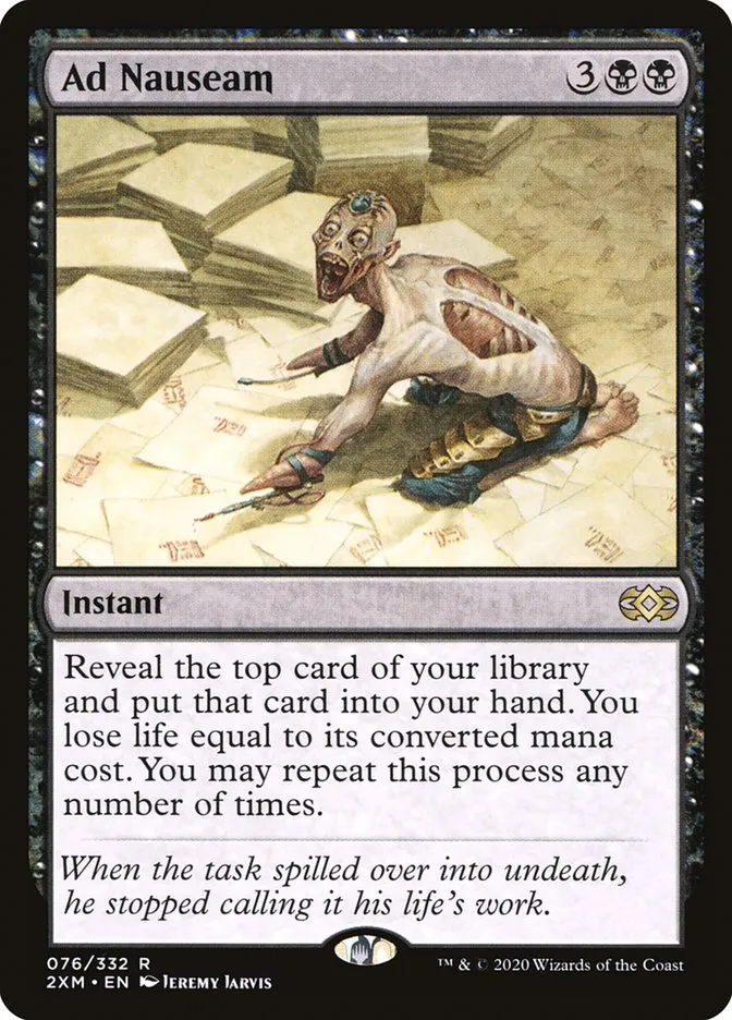2020 Double Masters Ad Nauseam #76 rare card image