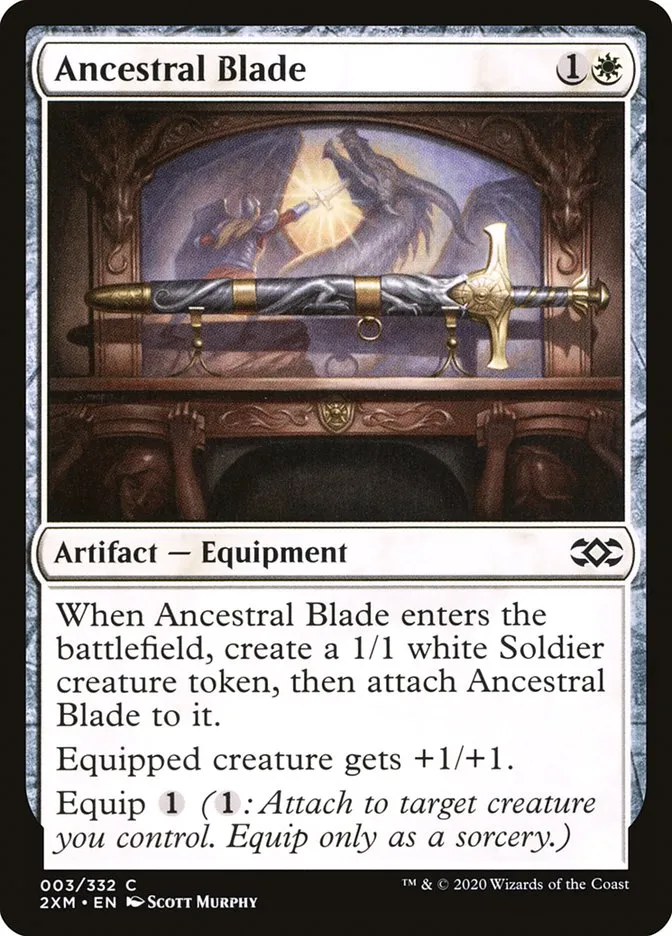 2020 Double Masters Ancestral Blade common #3 common card image