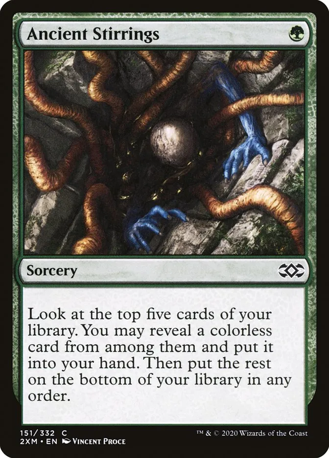 2020 Double Masters Ancient Stirrings common #151 common card image