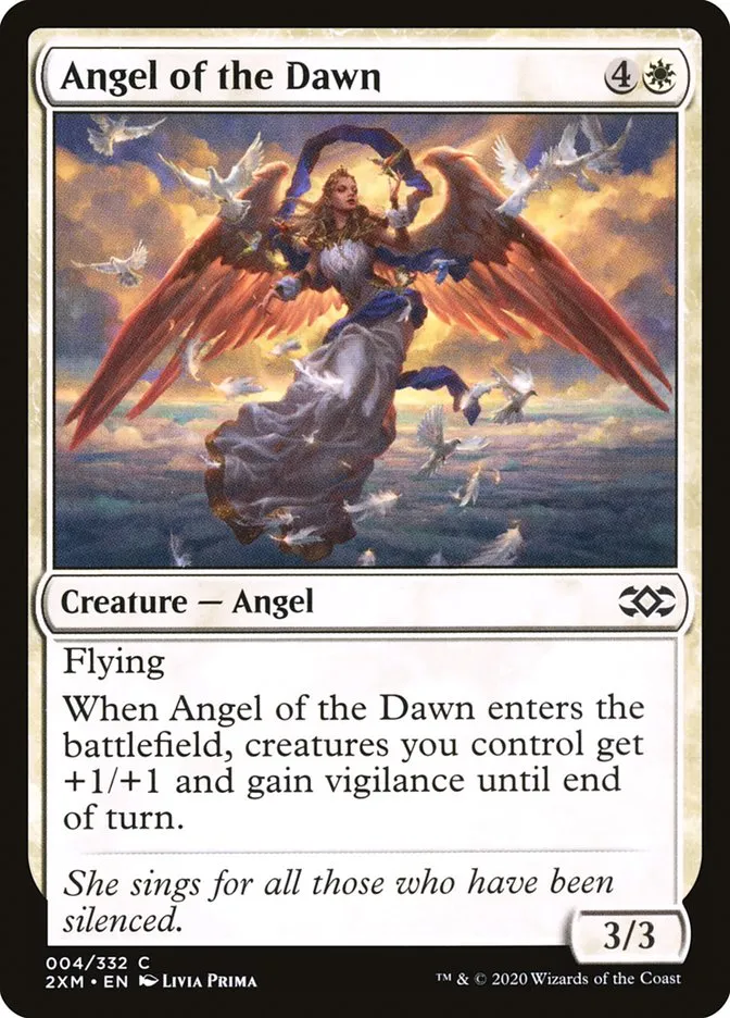 2020 Double Masters Angel of the Dawn #4 common card image