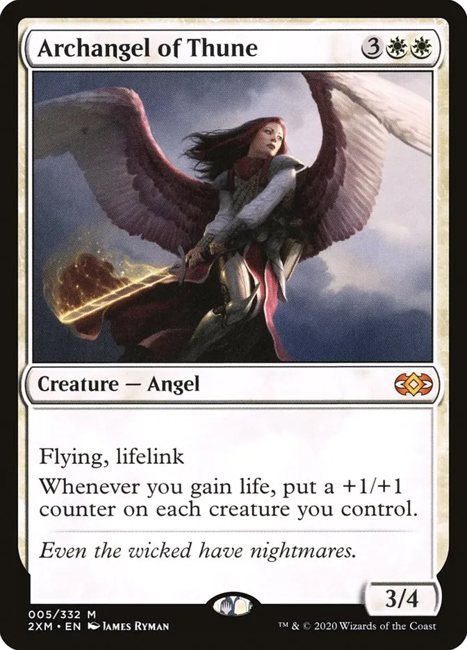 2020 Double Masters Archangel of Thune #5 mythic card image