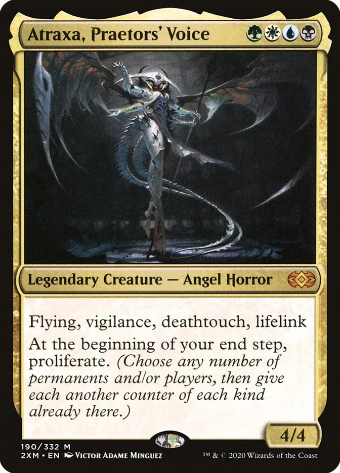 2020 Double Masters Atraxa, Praetors' Voice #190 mythic card image