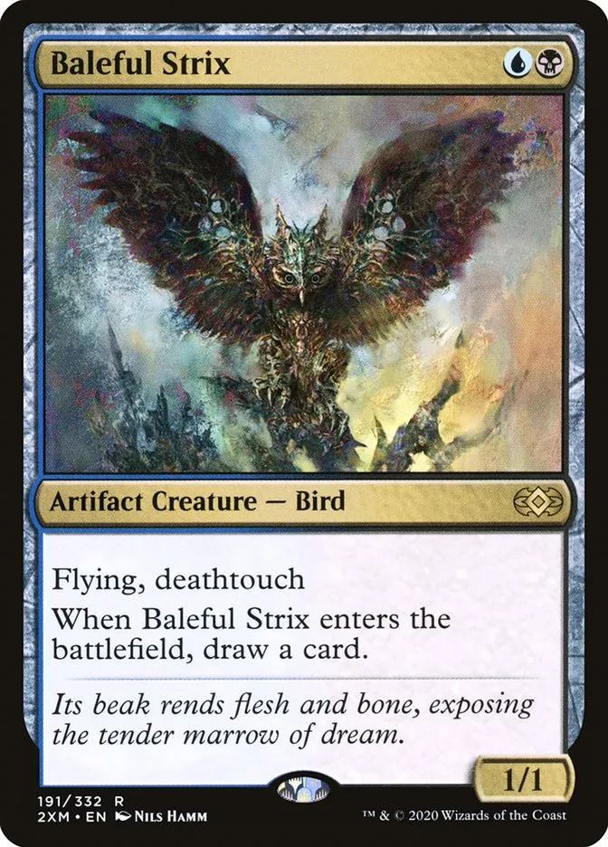 2020 Double Masters Baleful Strix rare #191 rare card image