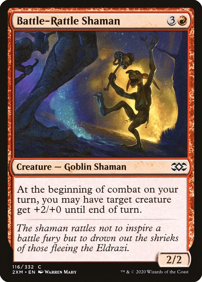 2020 Double Masters Battle-Rattle Shaman #116 common card image