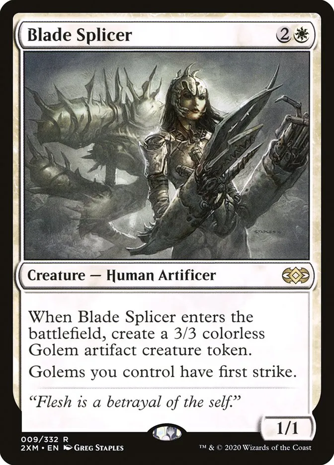 2020 Double Masters Blade Splicer #9 rare card image