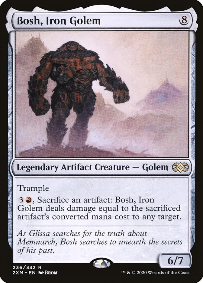 2020 Double Masters Bosh, Iron Golem #236 rare card image