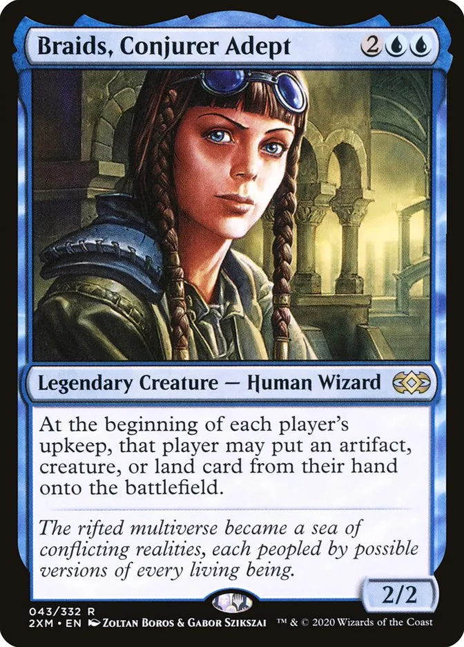 2020 Double Masters Braids, Conjurer Adept #43 rare card image