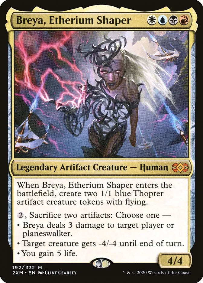 2020 Double Masters Breya, Etherium Shaper #192 mythic card image