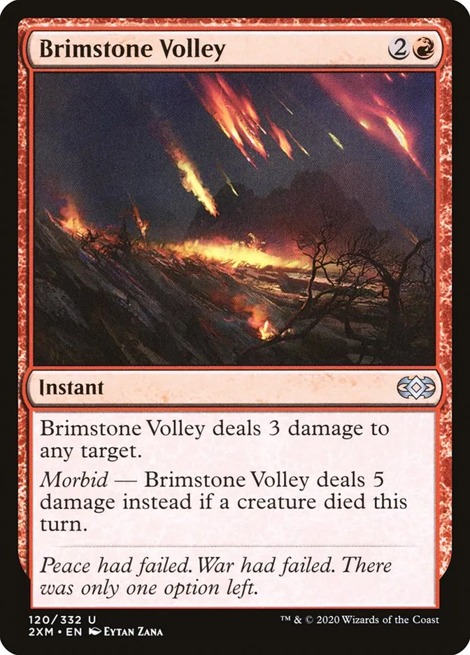 2020 Double Masters Brimstone Volley uncommon #120 uncommon card image