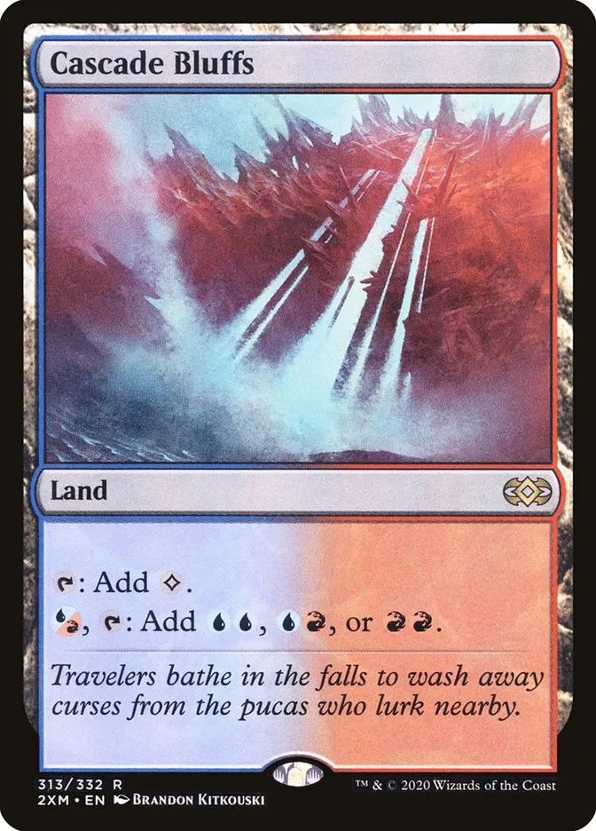 2020 Double Masters Cascade Bluffs [Foil] rare #313 rare card image