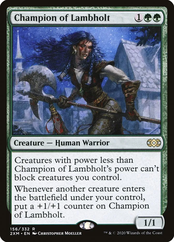 2020 Double Masters Champion of Lambholt #156 rare card image