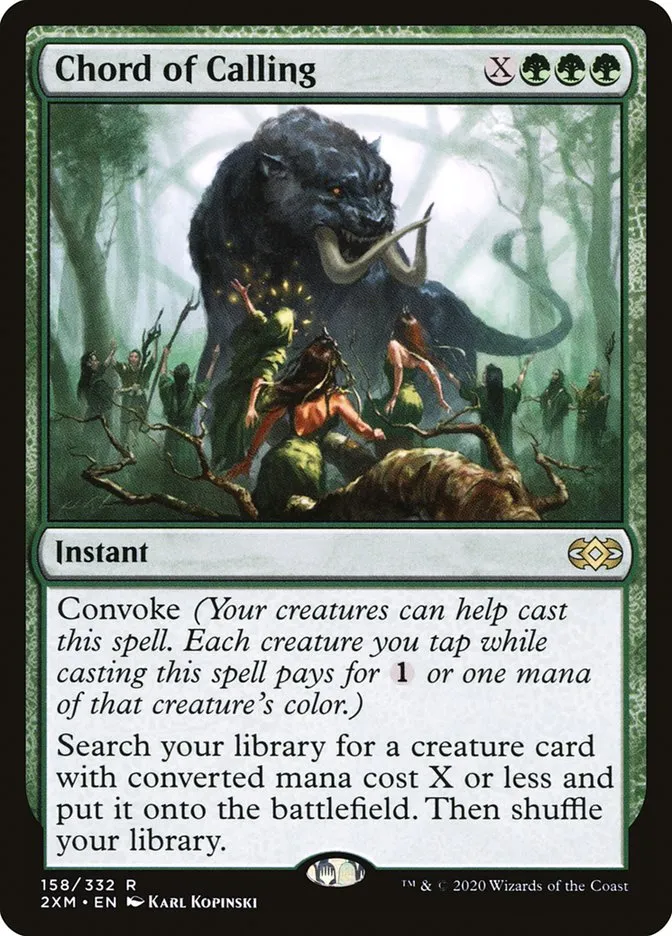 2020 Double Masters Chord of Calling #158 rare card image