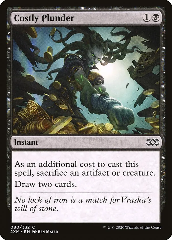 2020 Double Masters Costly Plunder common #80 common card image
