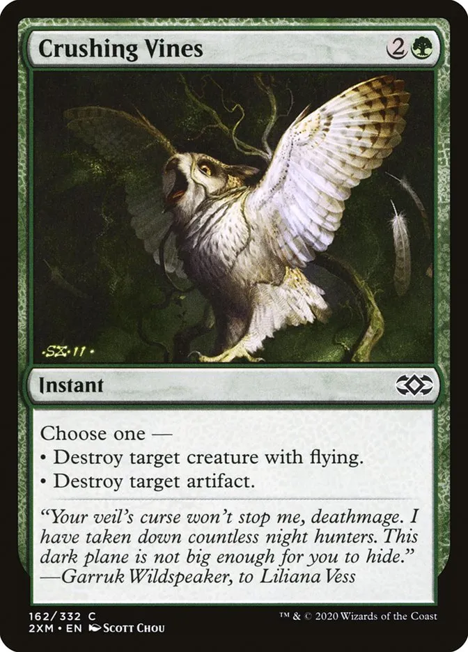 2020 Double Masters Crushing Vines common #162 common card image