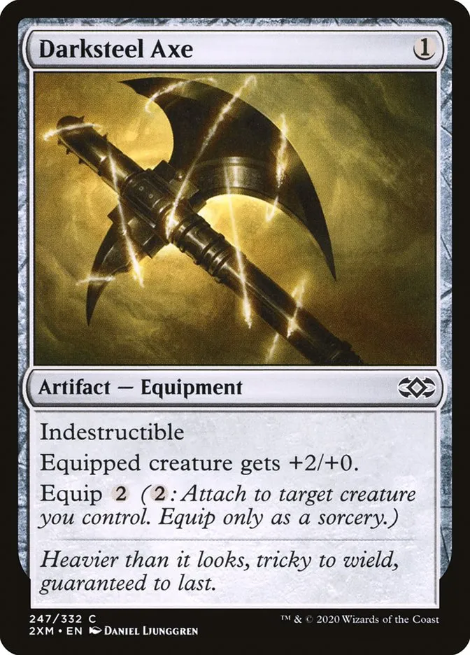 2020 Double Masters Darksteel Axe common #247 common card image