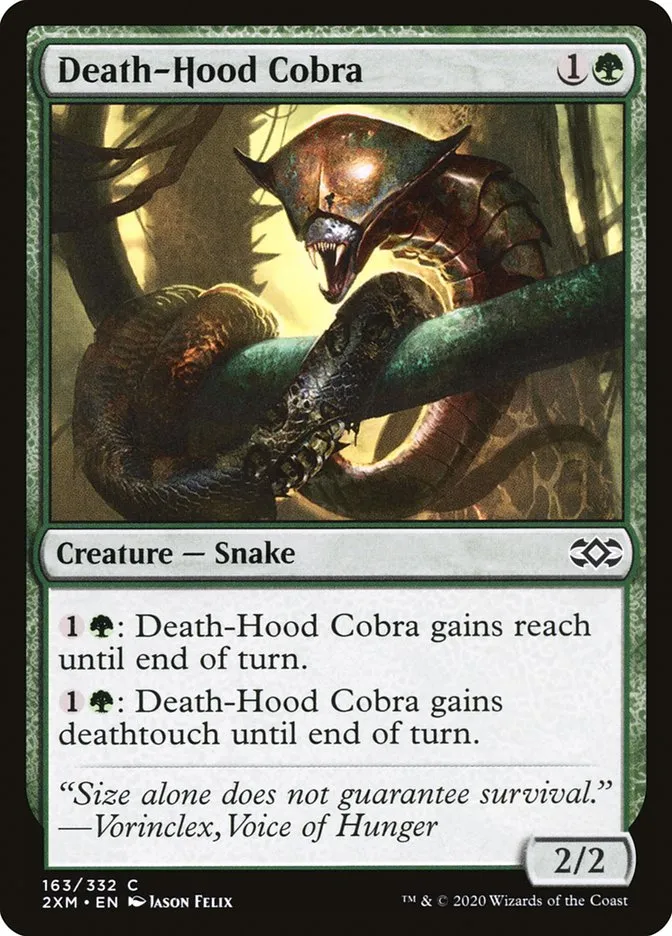 2020 Double Masters Death-Hood Cobra #163 common card image