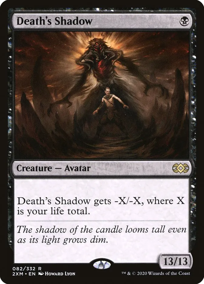 2020 Double Masters Death's Shadow rare #82 rare card image