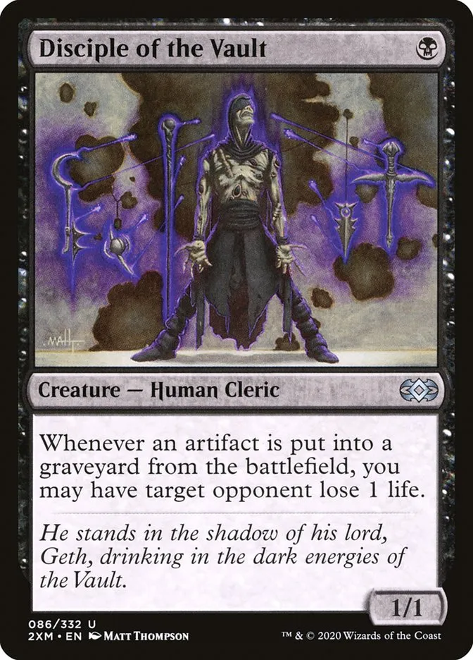 2020 Double Masters Disciple of the Vault [Foil] uncommon #86 uncommon card image