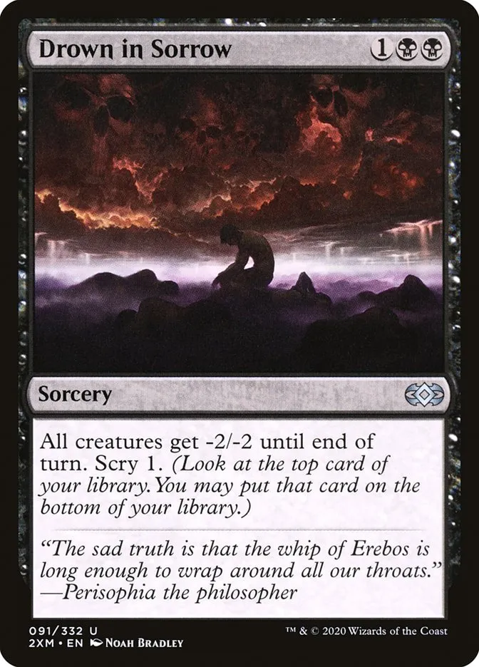 2020 Double Masters Drown in Sorrow #91 uncommon card image